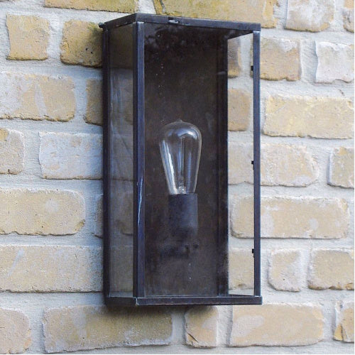 Wandlamp buiten Vitrine Petite Torch, geborsteld nikkel