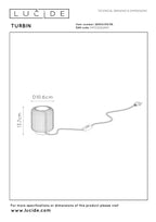 TURBIN - Lampe de table - Ø 10,6 cm - LED - 1x5W 3000K - Gris