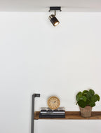 LENNERT - Spot plafonnier - LED Var. - GU10 - 1x5W 3000K - Noir