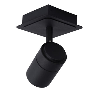 LENNERT - Spot plafonnier Salle de bain - LED Var. - GU10 - 1x5W 3000K - IP44 - Noir