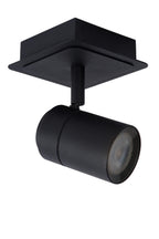 LENNERT - Spot plafonnier Salle de bain - LED Var. - GU10 - 1x5W 3000K - IP44 - Noir
