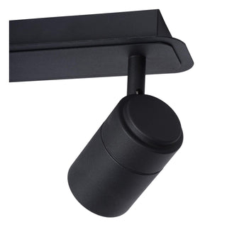 LENNERT - Spot plafonnier Salle de bain - LED Var. - GU10 - 2x5W 3000K - IP44 - Noir