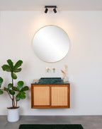 LENNERT - Spot plafonnier Salle de bain - LED Var. - GU10 - 2x5W 3000K - IP44 - Noir