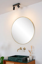 LENNERT - Spot plafonnier Salle de bain - LED Var. - GU10 - 2x5W 3000K - IP44 - Noir
