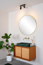 LENNERT - Spot plafonnier Salle de bain - LED Var. - GU10 - 2x5W 3000K - IP44 - Noir