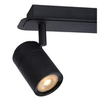 LENNERT - Plafondspot Badkamer - LED Dimb. - GU10 - 3x5W 3000K - IP44 - Zwart