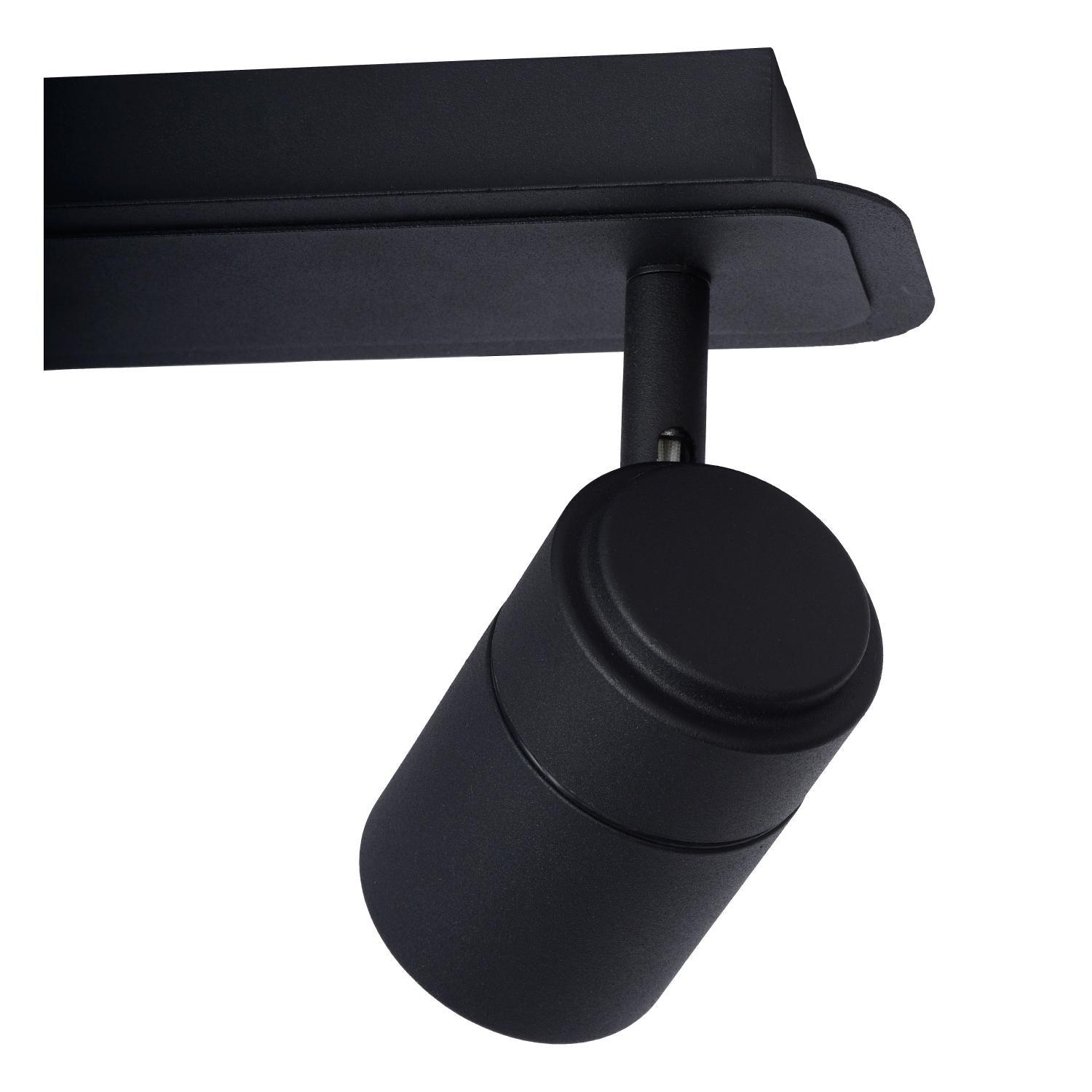LENNERT - Plafondspot Badkamer - LED Dimb. - GU10 - 3x5W 3000K - IP44 - Zwart