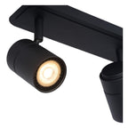 LENNERT - Plafondspot Badkamer - LED Dimb. - GU10 - 3x5W 3000K - IP44 - Zwart