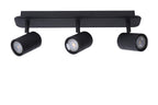 LENNERT - Plafondspot Badkamer - LED Dimb. - GU10 - 3x5W 3000K - IP44 - Zwart