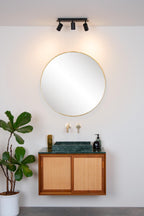 LENNERT - Plafondspot Badkamer - LED Dimb. - GU10 - 3x5W 3000K - IP44 - Zwart