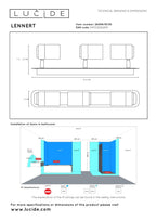 LENNERT - Plafondspot Badkamer - LED Dimb. - GU10 - 3x5W 3000K - IP44 - Zwart