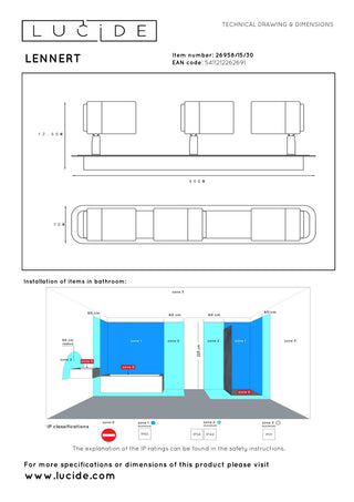 LENNERT - Plafondspot Badkamer - LED Dimb. - GU10 - 3x5W 3000K - IP44 - Zwart