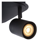 LENNERT - Plafondspot Badkamer - LED Dimb. - GU10 - 4x5W 3000K - IP44 - Zwart