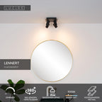 LENNERT - Plafondspot Badkamer - LED Dimb. - GU10 - 4x5W 3000K - IP44 - Zwart
