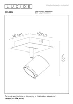 RILOU - Spot plafonnier - LED Var. - GU10 - 1x5W 3000K - Blanc