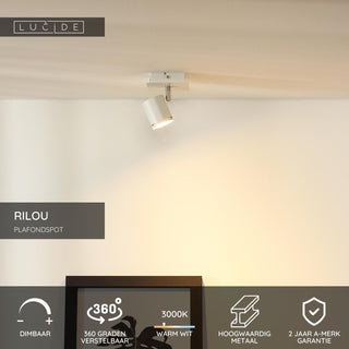 RILOU - Spot plafonnier - LED Var. - GU10 - 1x5W 3000K - Blanc