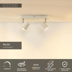 RILOU - Spot plafonnier - LED Var. - GU10 - 2x5W 3000K - Blanc