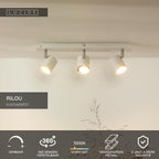 RILOU - Ceiling spot - LED Dimmable - GU10 - 3x5W 3000K - White