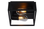CARLYN - Plafonnier Salle de bain - 2xE14 - IP54 - Noir