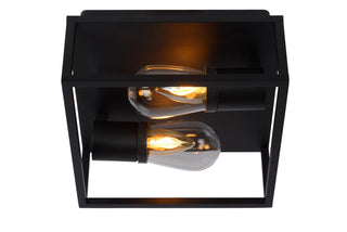 CARLYN - Plafonnier Salle de bain - 2xE14 - IP54 - Noir