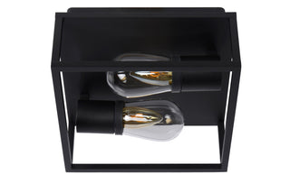 CARLYN - Plafonnier Salle de bain - 2xE14 - IP54 - Noir