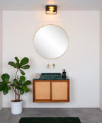 CARLYN - Plafonnier Salle de bain - 2xE14 - IP54 - Noir