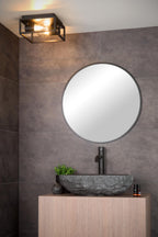 CARLYN - Plafonnier Salle de bain - 2xE14 - IP54 - Noir