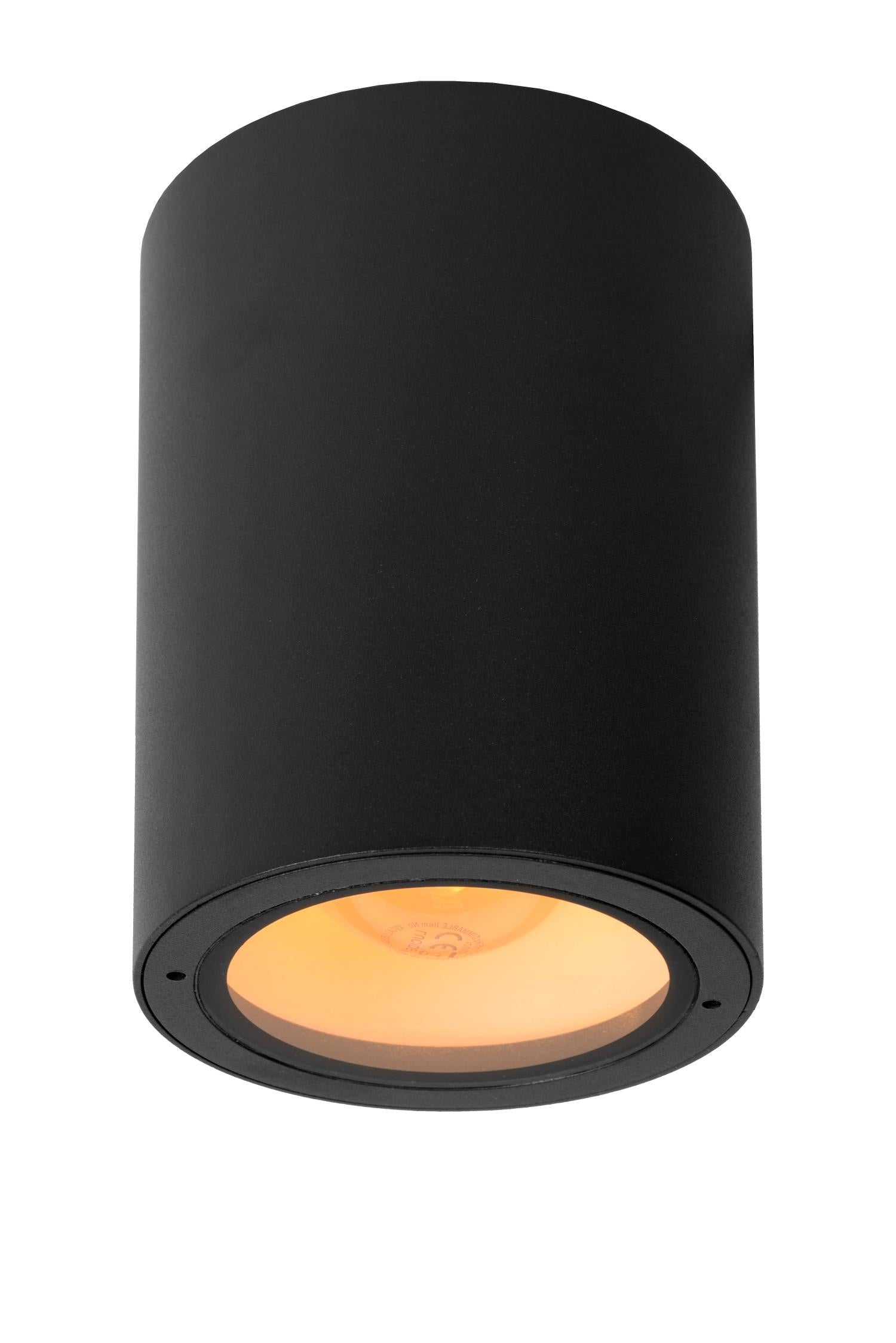 VOLANTIS - Spot plafonnier Intérieur/Extérieur - Ø 10,8 cm - 1xE27 - IP54 - Noir
