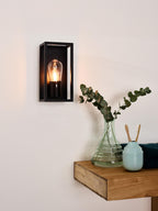 CARLYN - Wandlamp Badkamer - 1xE14 - IP54 - Zwart