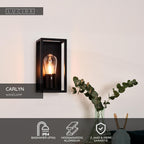 CARLYN - Wandlamp Badkamer - 1xE14 - IP54 - Zwart