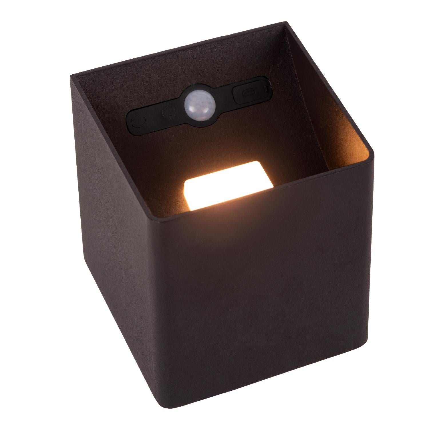 VERTIGO - Oplaadbare Wandlamp Binnen/Buiten - Accu/Batterij - LED Dimb. - 1x6W 2700K - IP54 - Bewegingssensor - Magnetisch - Zwart