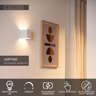 VERTIGO - Rechargeable wall light Indoor/Outdoor - Battery - LED Dimmable - 1x6W 2700K - IP54 - Motion sensor - Magnetic - White