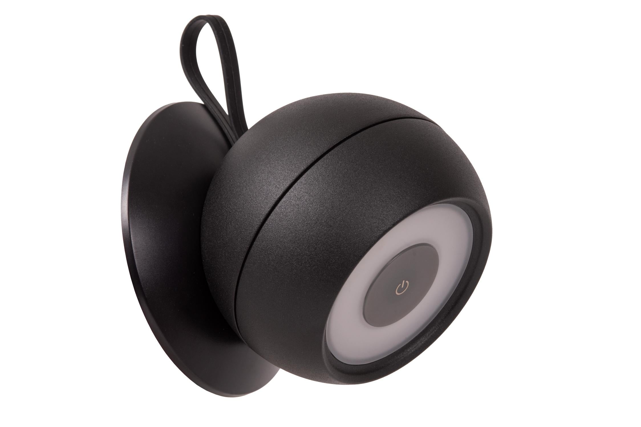 LUNEX - Applique murale rechargeable Intérieur/Extérieur - Batterie/Pile - LED Var. - 1x2W 3000K - IP54 - Magnétique - Noir
