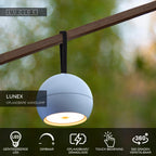 LUNEX - Applique murale rechargeable Intérieur/Extérieur - Batterie/Pile - LED Var. - 1x2W 3000K - IP54 - Magnétique - Blanc