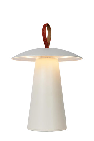 LA DONNA - Lampe de table rechargeable Intérieur/Extérieur - Batterie/Pile - Ø 19,7 cm - LED 3 StepDim - 1x2W 2700K - IP54 - Blanc