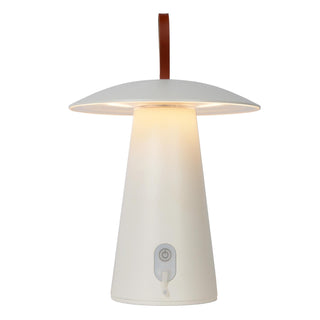 LA DONNA - Lampe de table rechargeable Intérieur/Extérieur - Batterie/Pile - Ø 19,7 cm - LED 3 StepDim - 1x2W 2700K - IP54 - Blanc