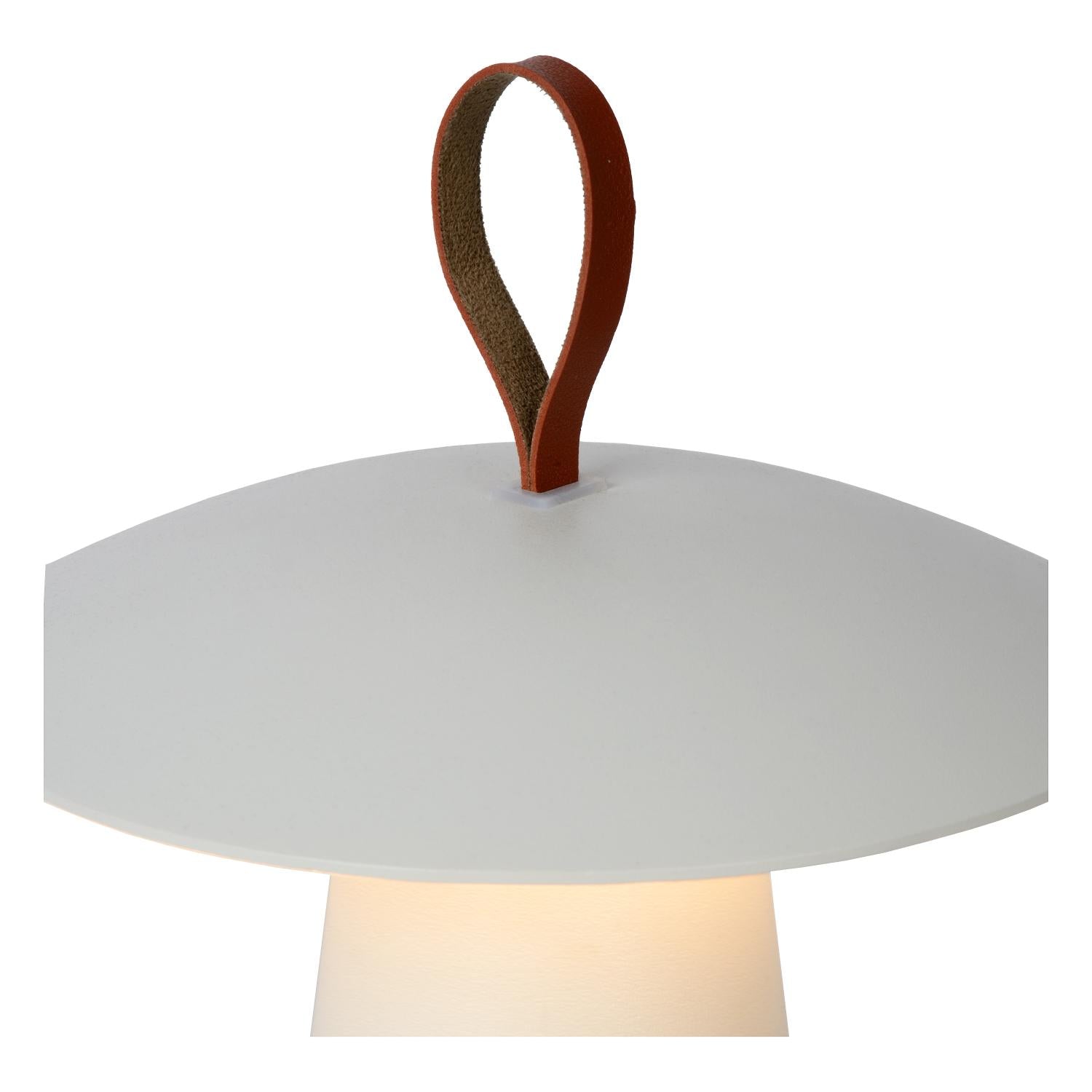 LA DONNA - Lampe de table rechargeable Intérieur/Extérieur - Batterie/Pile - Ø 19,7 cm - LED 3 StepDim - 1x2W 2700K - IP54 - Blanc
