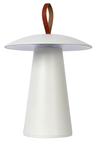 LA DONNA - Lampe de table rechargeable Intérieur/Extérieur - Batterie/Pile - Ø 19,7 cm - LED 3 StepDim - 1x2W 2700K - IP54 - Blanc