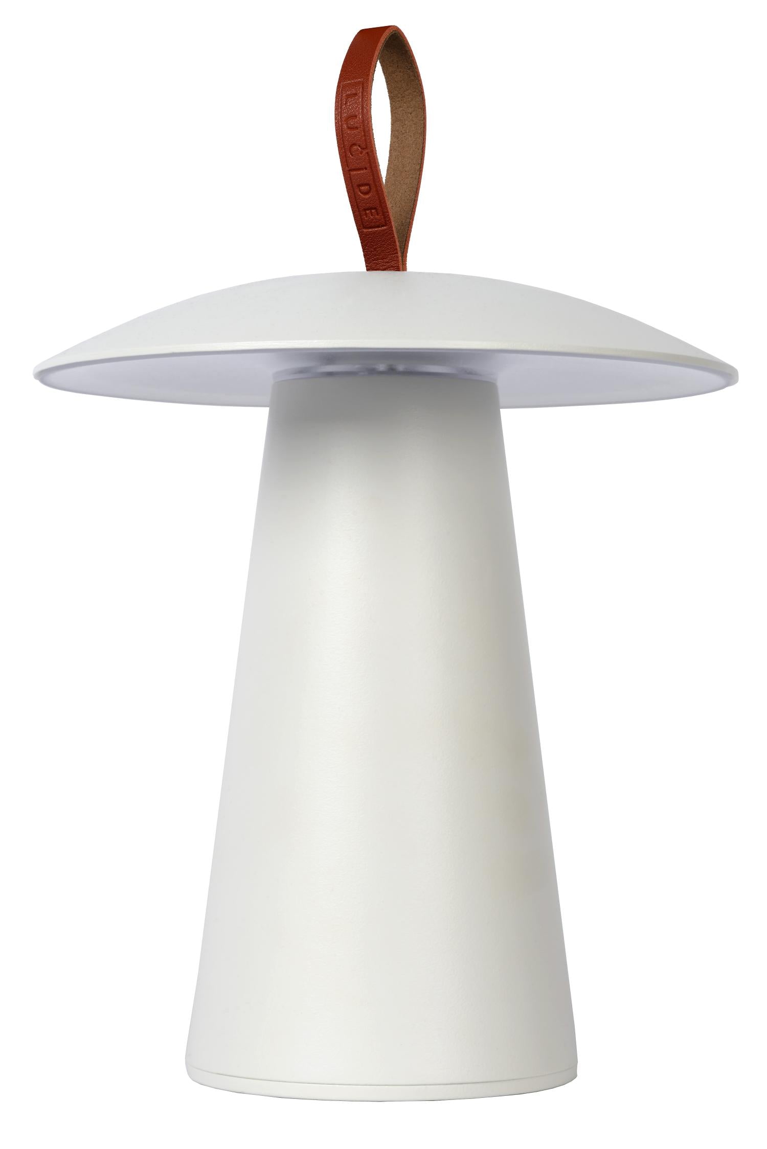 LA DONNA - Oplaadbare Tafellamp Binnen/Buiten - Accu/Batterij - Ø 19,7 cm - LED 3 StepDim - 1x2W 2700K - IP54 - Wit