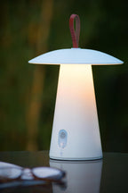 LA DONNA - Lampe de table rechargeable Intérieur/Extérieur - Batterie/Pile - Ø 19,7 cm - LED 3 StepDim - 1x2W 2700K - IP54 - Blanc