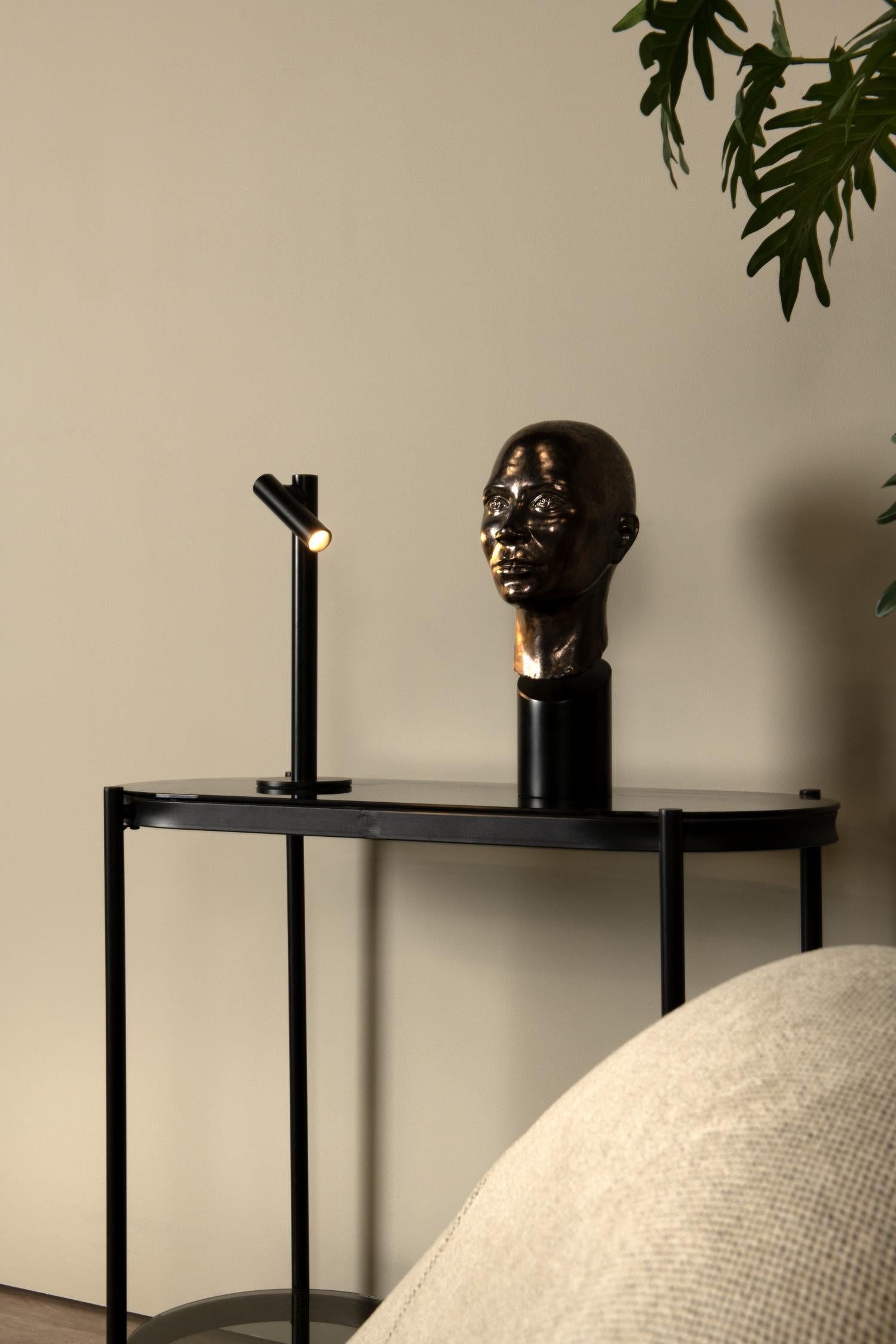 ANTRIM - Lampe de bureau rechargeable Intérieur/Extérieur - Batterie/Pile - LED Var. - 1x2,2W 2700K - IP54 - Avec station de charge sans fil - Noir