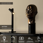 ANTRIM - Oplaadbare Bureaulamp Binnen/Buiten - Accu/Batterij - LED Dimb. - 1x2,2W 2700K - IP54 - Met draadloos oplaadstation - Zwart