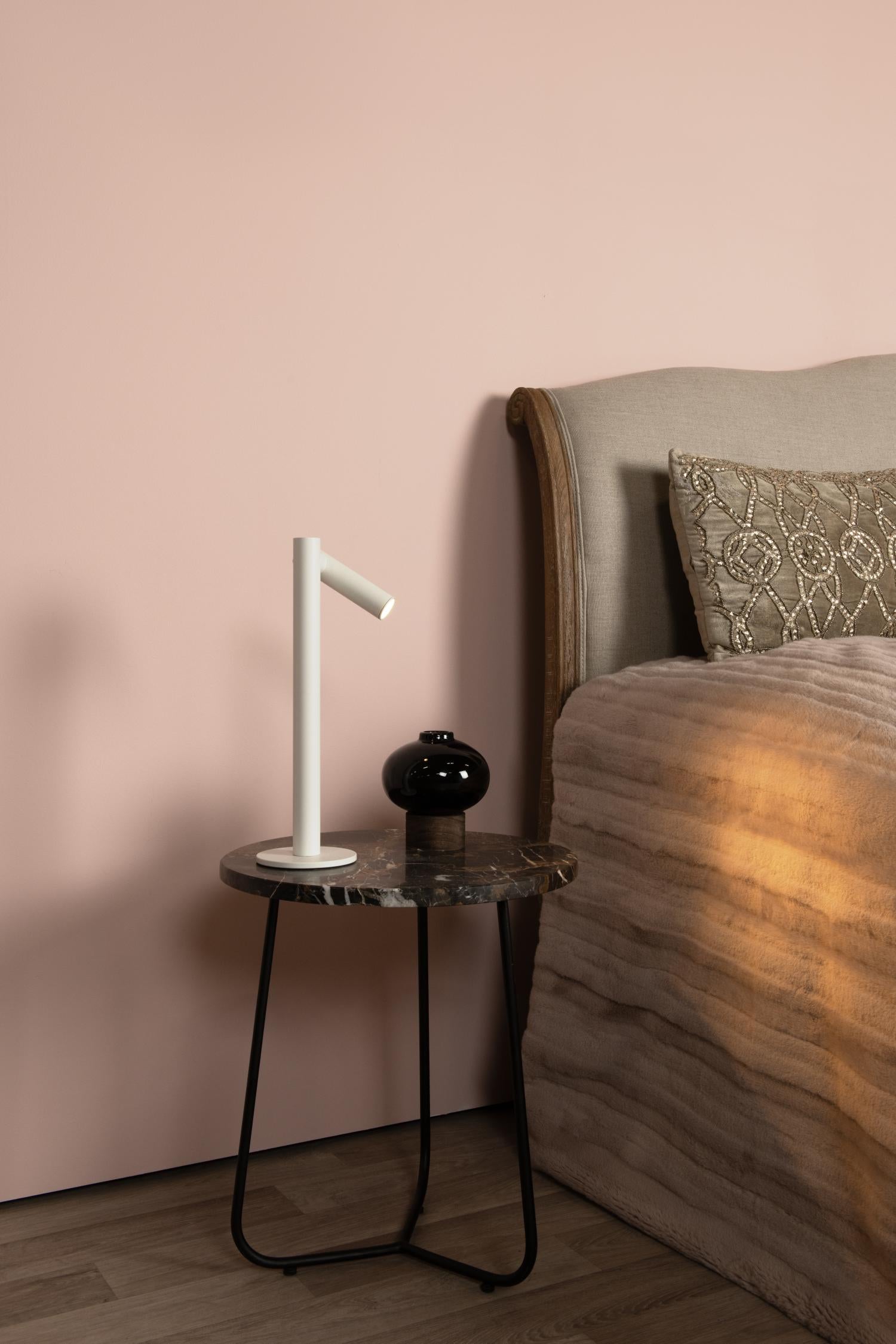 ANTRIM - Lampe de bureau rechargeable Intérieur/Extérieur - Batterie/Pile - LED Var. - 1x2,2W 2700K - IP54 - Avec station de charge sans fil - Blanc