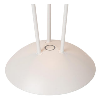 RENEE - Oplaadbare Tafellamp Binnen/Buiten - Accu/Batterij - Ø 12,3 cm - LED Dim to warm - 1x2,2W 2700K/3000K - IP54 - Met draadloos oplaadstation - Wit