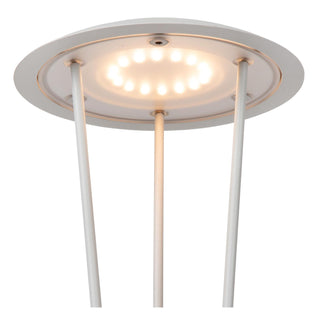 RENEE - Oplaadbare Tafellamp Binnen/Buiten - Accu/Batterij - Ø 12,3 cm - LED Dim to warm - 1x2,2W 2700K/3000K - IP54 - Met draadloos oplaadstation - Wit