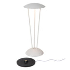 RENEE - Oplaadbare Tafellamp Binnen/Buiten - Accu/Batterij - Ø 12,3 cm - LED Dim to warm - 1x2,2W 2700K/3000K - IP54 - Met draadloos oplaadstation - Wit