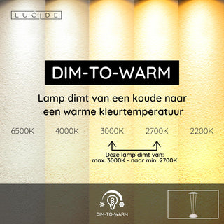 RENEE - Oplaadbare Tafellamp Binnen/Buiten - Accu/Batterij - Ø 12,3 cm - LED Dim to warm - 1x2,2W 2700K/3000K - IP54 - Met draadloos oplaadstation - Wit