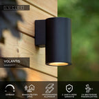 VOLANTIS - Wall spot / Wall light Indoor/Outdoor - 1xE27 - IP54 - Black