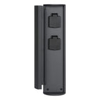 POWERPOINT - Buitenstopcontact zuil - Stopcontacten met penaarde - Type E -  FR, BE, POL, SVK & CZE norm - Ø 10 cm - IP44 ? Antraciet