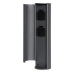POWERPOINT - Buitenstopcontact zuil - Stopcontacten met penaarde - Type E -  FR, BE, POL, SVK & CZE norm - Ø 10 cm - IP44 ? Antraciet